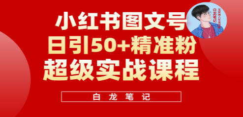 小红书图文号日引50+精准流量，超级实战的小红书引流课，非常适合新手