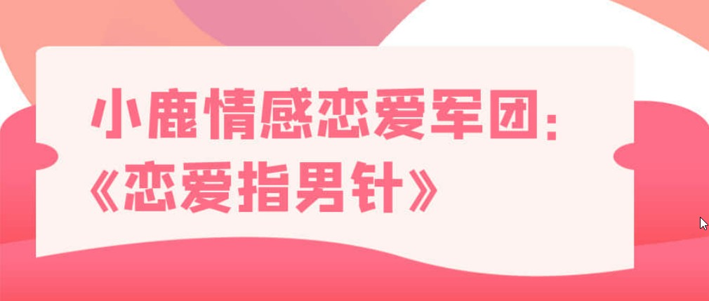 小鹿情感 恋爱军团《恋爱指男针》