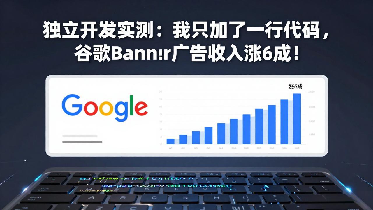 付费文章：独立开发实测：我只加了一行代码，谷歌Banner广告收入涨6成