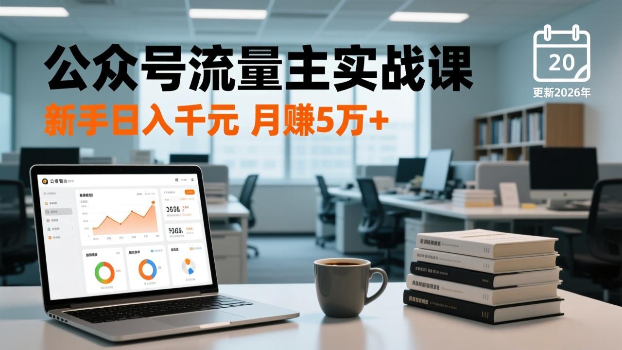公众号流量主实战课-更新26年3月，爆文写作、流量池运营、多平台分发