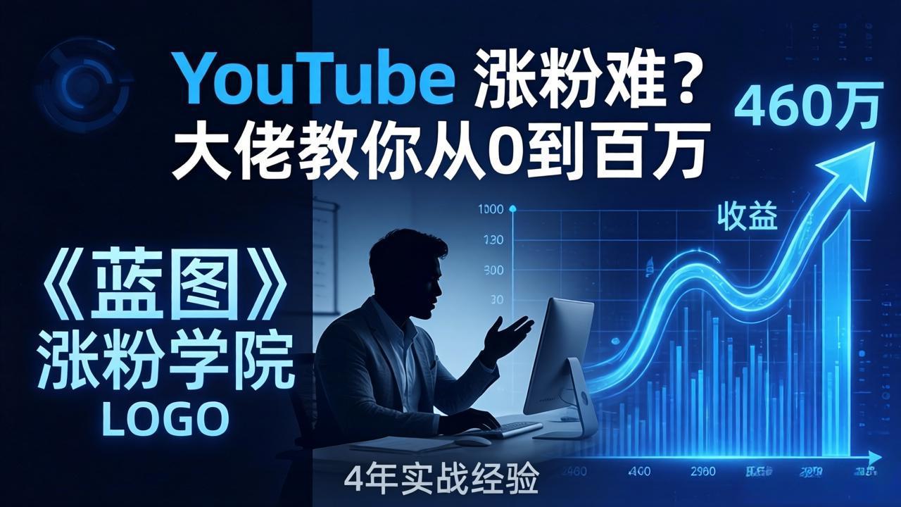 YouTube 涨粉难？《蓝图涨粉学院》：4 年赚 460 万的大佬教策略，从0到百万有路径