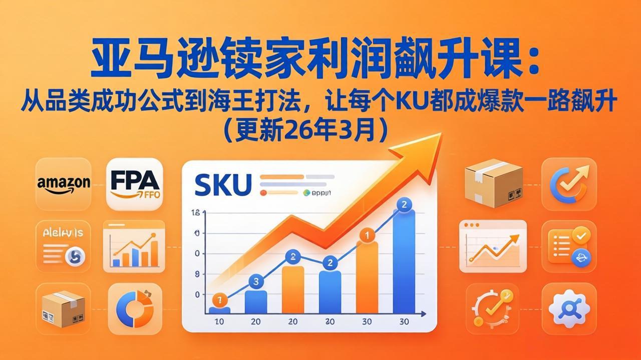 亚马逊卖家利润飙升课：从品类成功公式到海王打法，让每个SKU都成爆款一路飙升